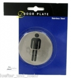 WC Schild Herren Edelstahl Durchmesser #0205