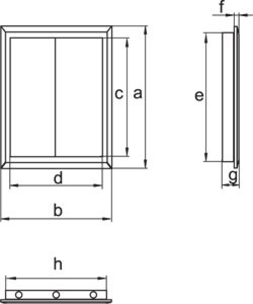 Revisionstür/Ablesetür/Montagetür/D 2/400 x 400mm/PVC