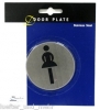 WC Schild Damen Edelstahl Durchmesser 7cm #0099